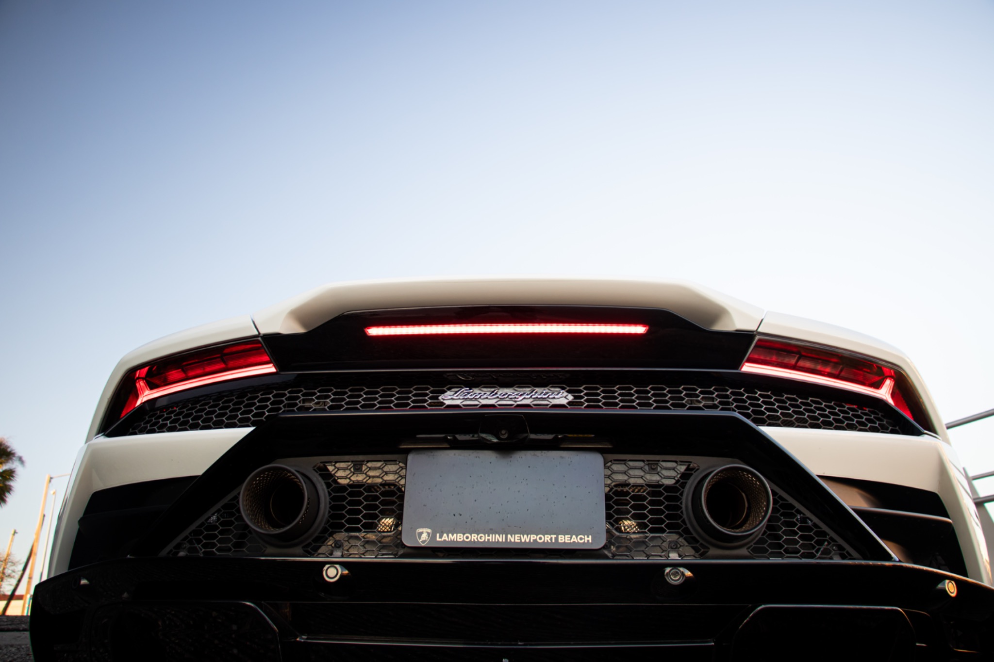 Lamborghini Huracan EVO titanium exhaust rear detail