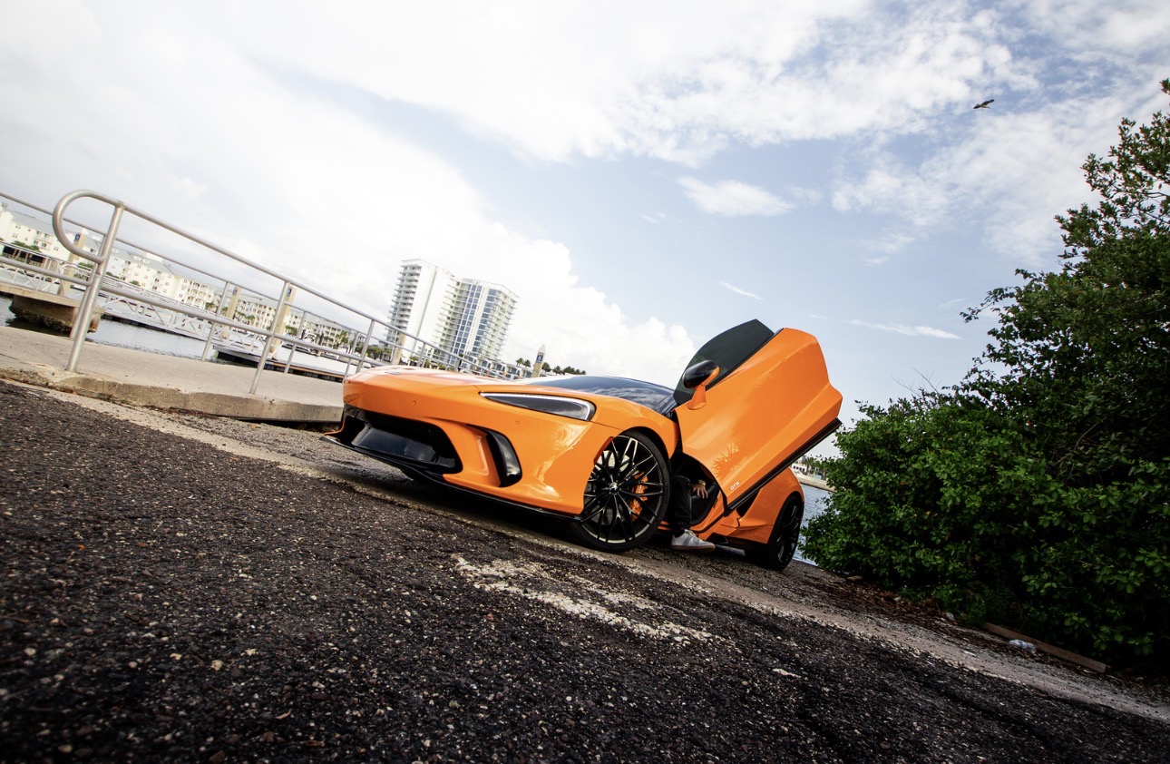 McLaren GTS with dihedral door open