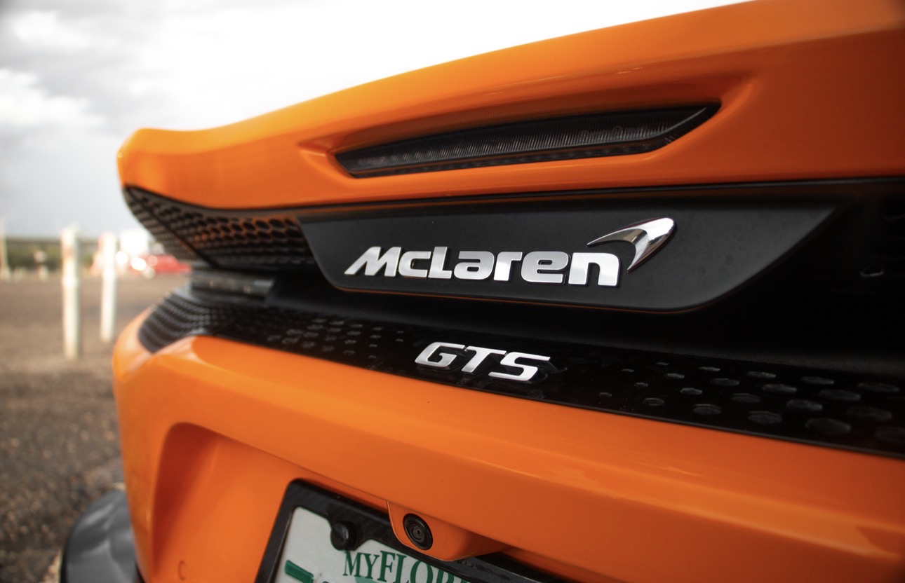 McLaren GTS rear badge detail